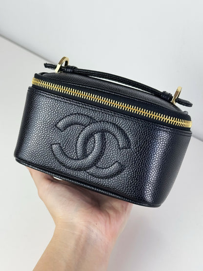 Chanel Vintage Caviar Vanity Crossbody Bag
