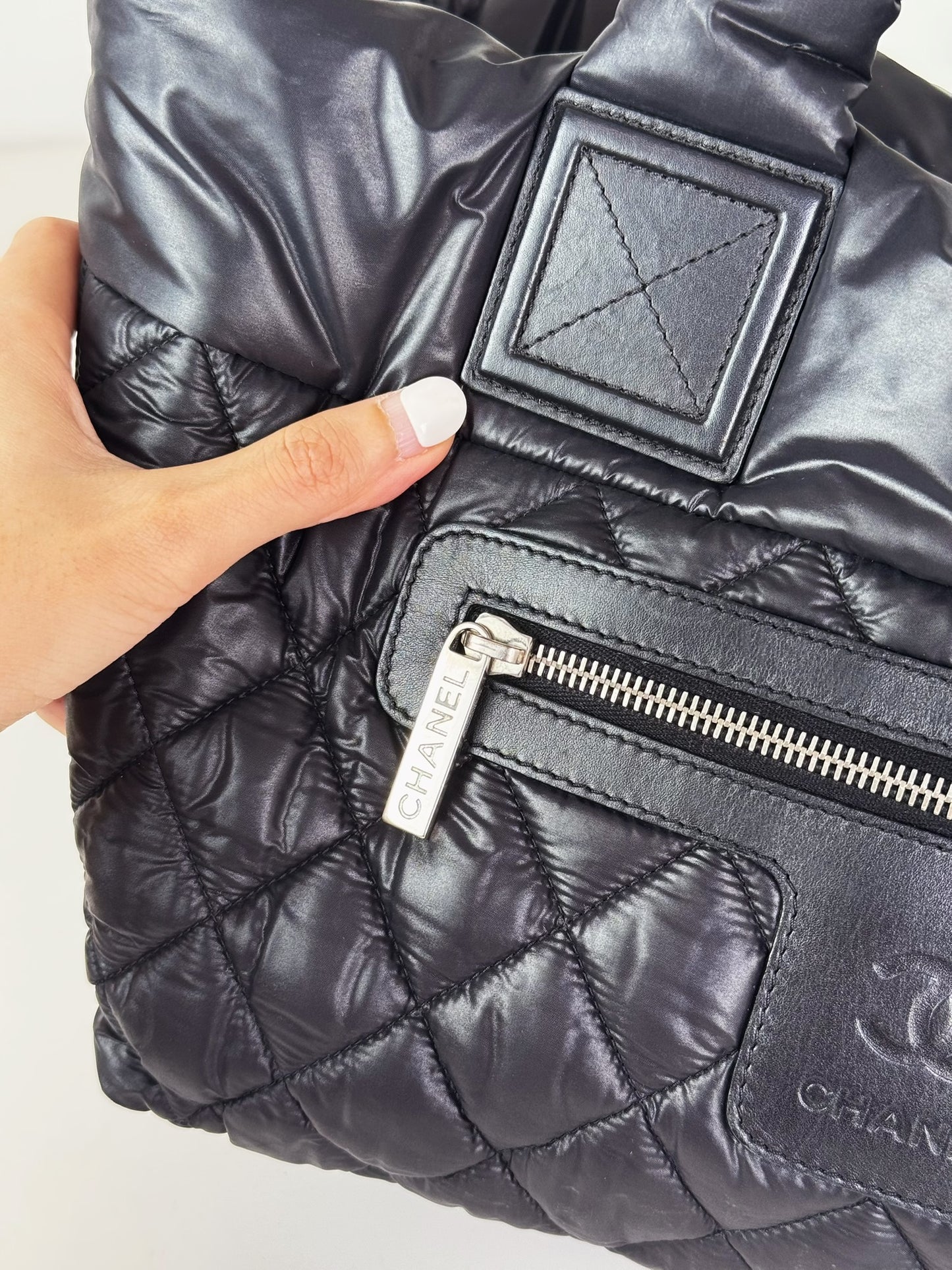 Chanel Vintage Coco Cocoon Tote Shoulder Bag