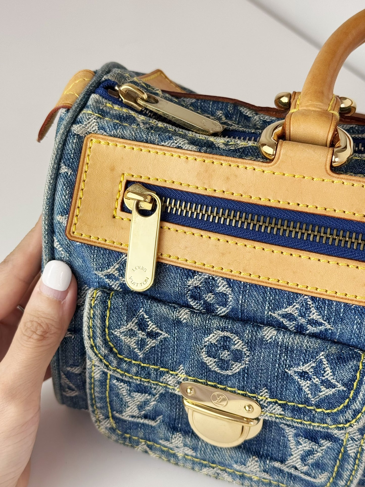 Louis Vuitton Vintage Denim Neo Speedy Handbag