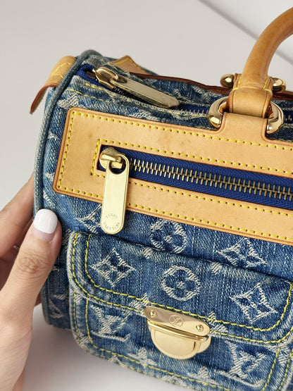 Louis Vuitton Vintage Denim Neo Speedy Handbag