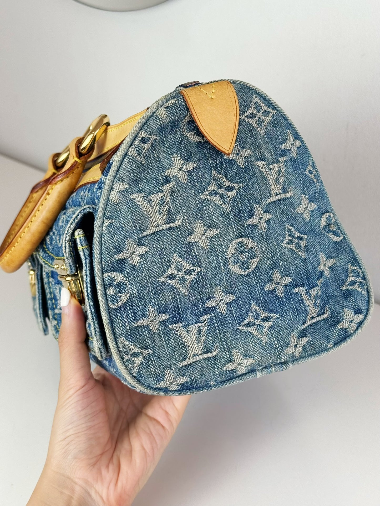 Louis Vuitton Vintage Denim Neo Speedy Handbag