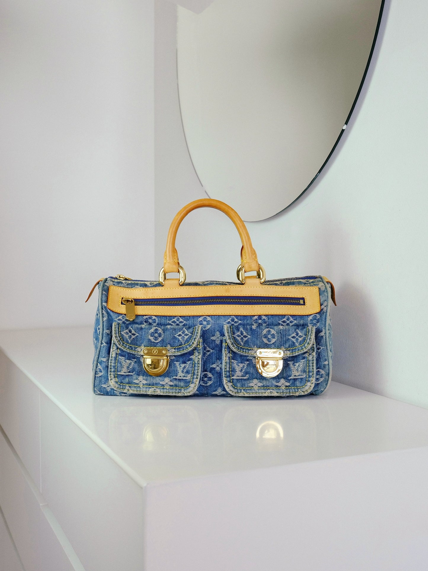 Louis Vuitton Vintage Denim Neo Speedy Handbag