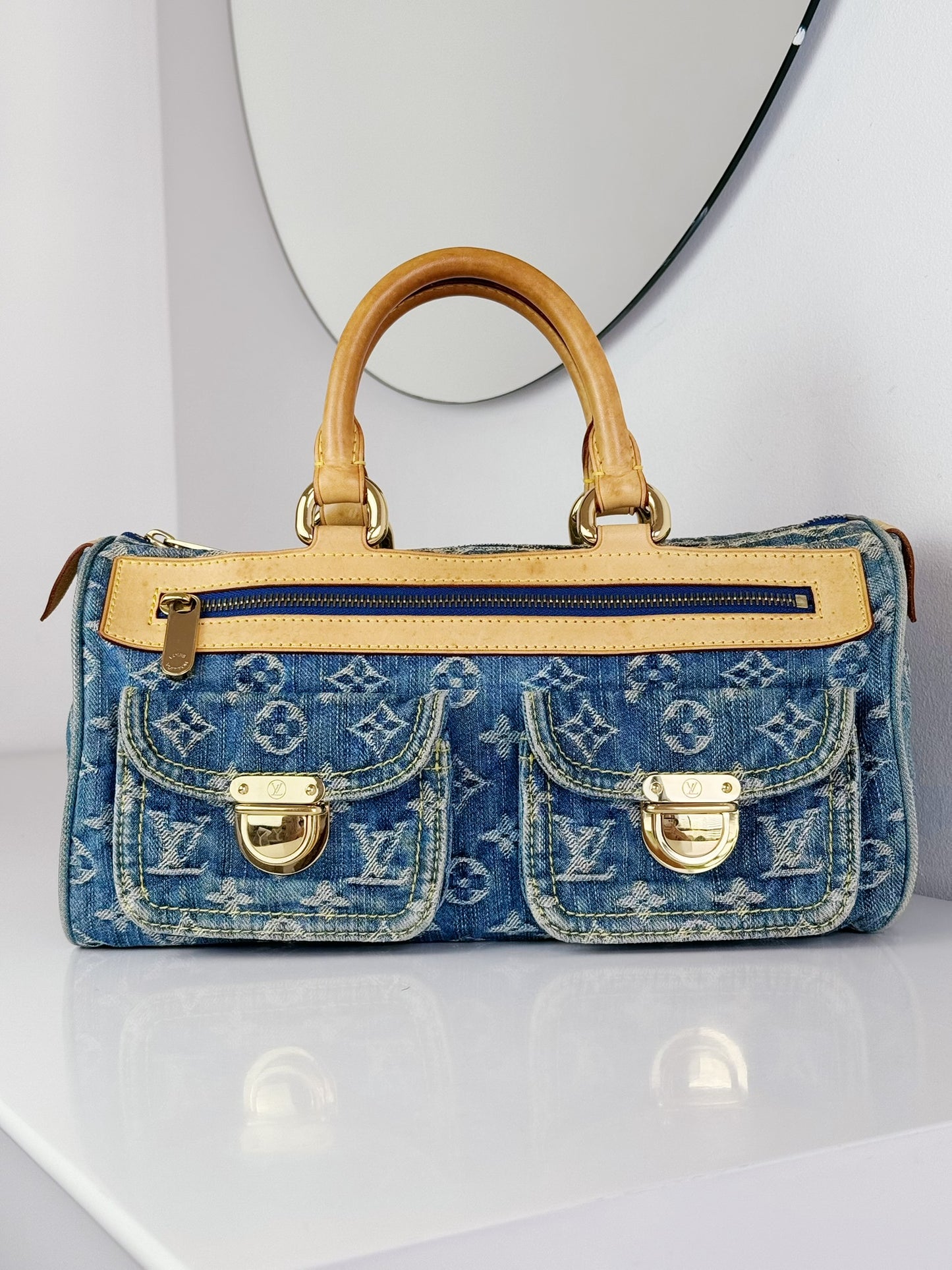 Louis Vuitton Vintage Denim Neo Speedy Handbag