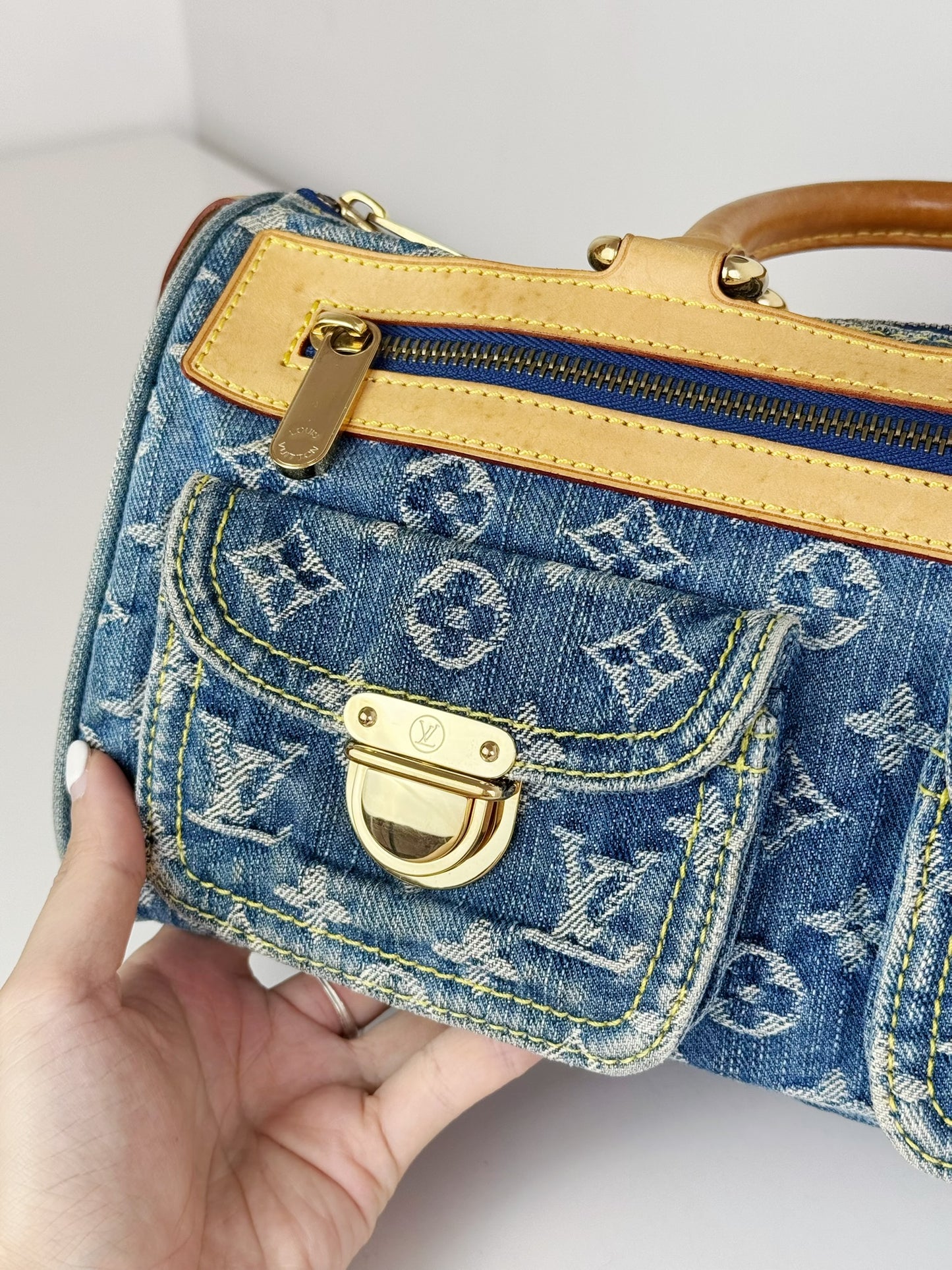 Louis Vuitton Vintage Denim Neo Speedy Handbag