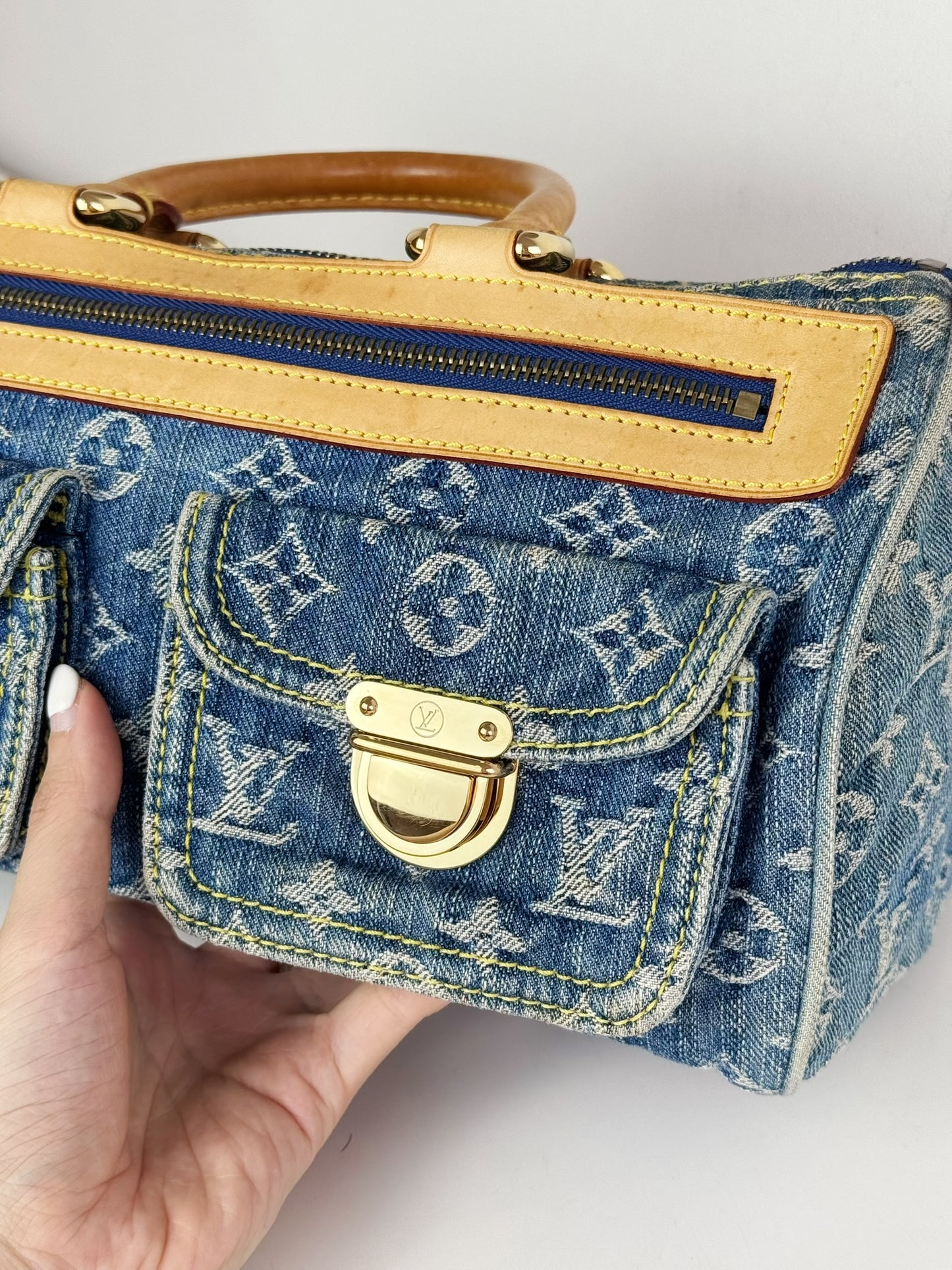 Louis Vuitton Vintage Denim Neo Speedy Handbag