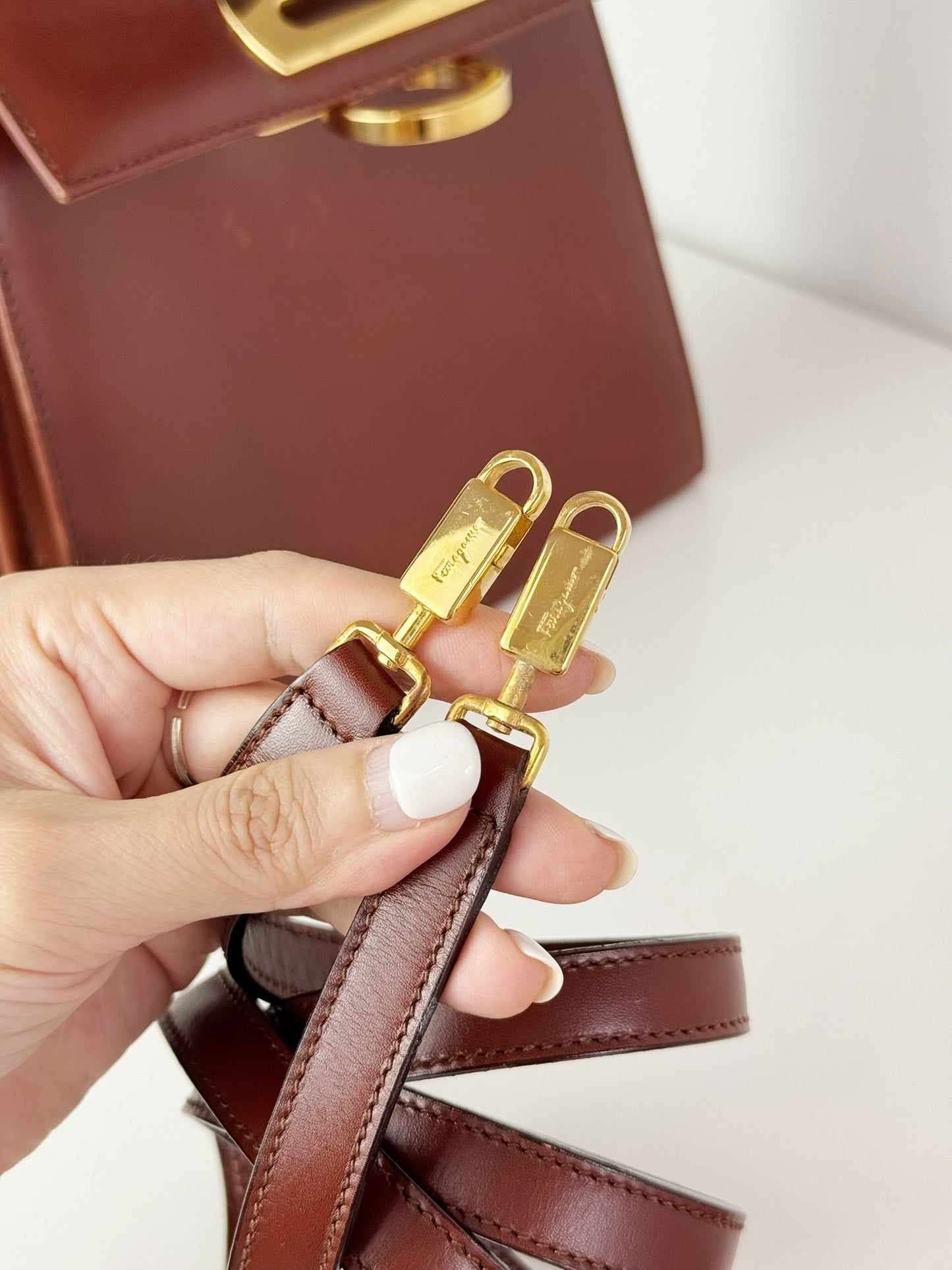 Salvatore Ferragamo Vintage Gancini Handbag Crossbody Bag