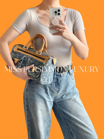 Louis Vuitton Vintage Denim Neo Speedy Handbag