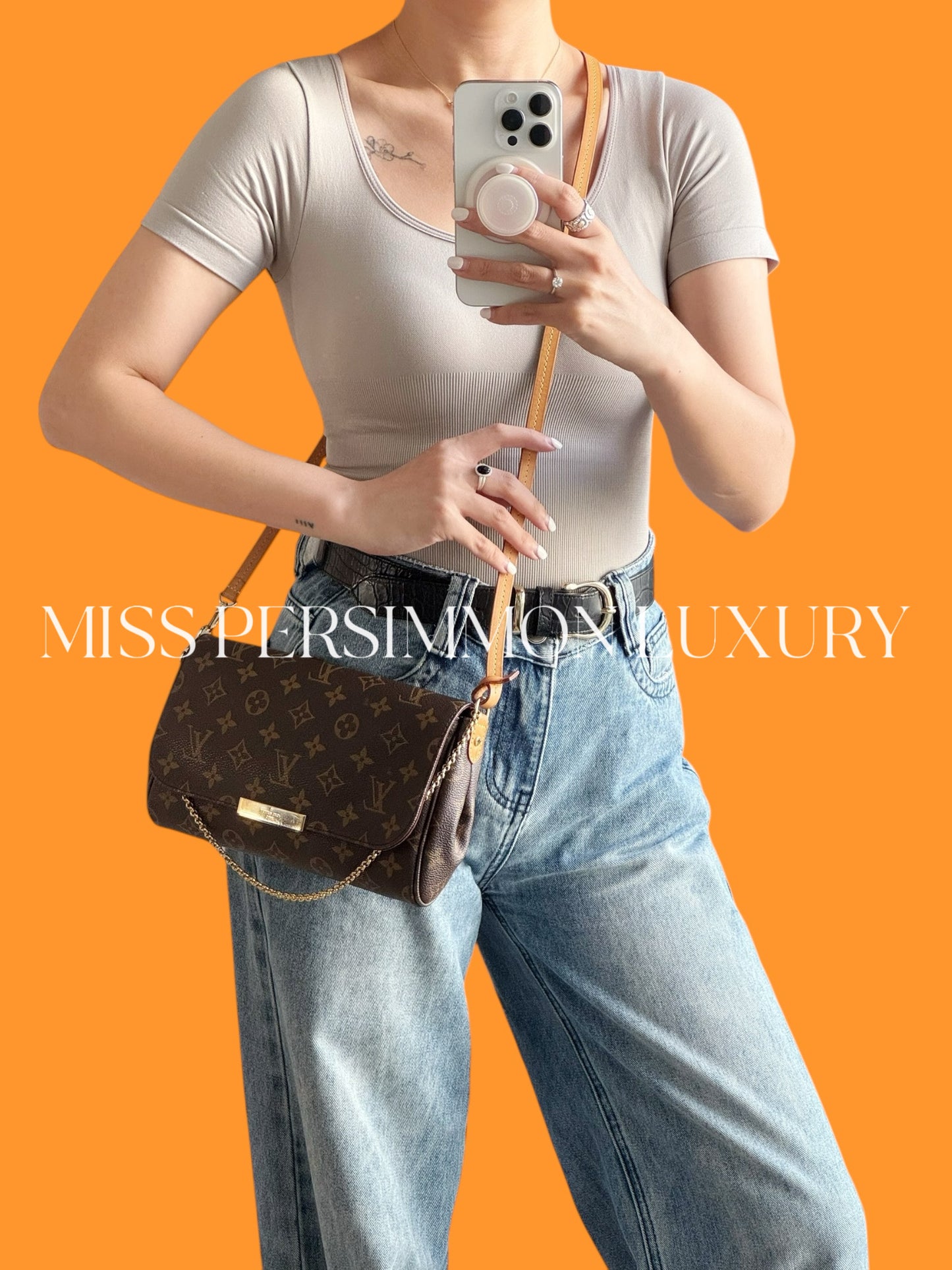 Louis Vuitton Vintage Favorite MM Shoulder Crossbody Bag