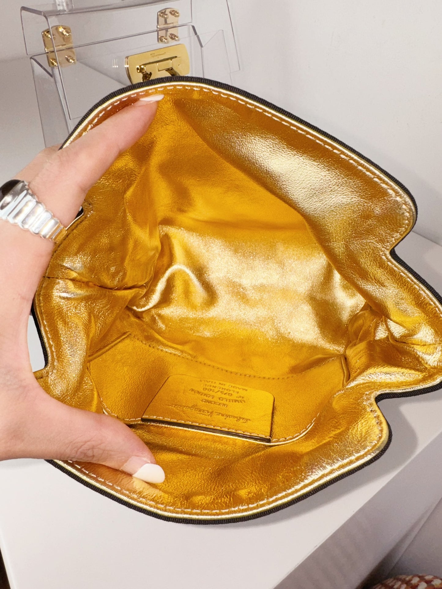 Salvatore Ferragamo Vintage Gancini Limited Edition 75/100 Handbag Bag