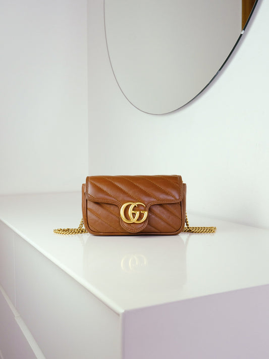 Gucci Vintage Super Mini Marmont Shoulder Crossbody Bag