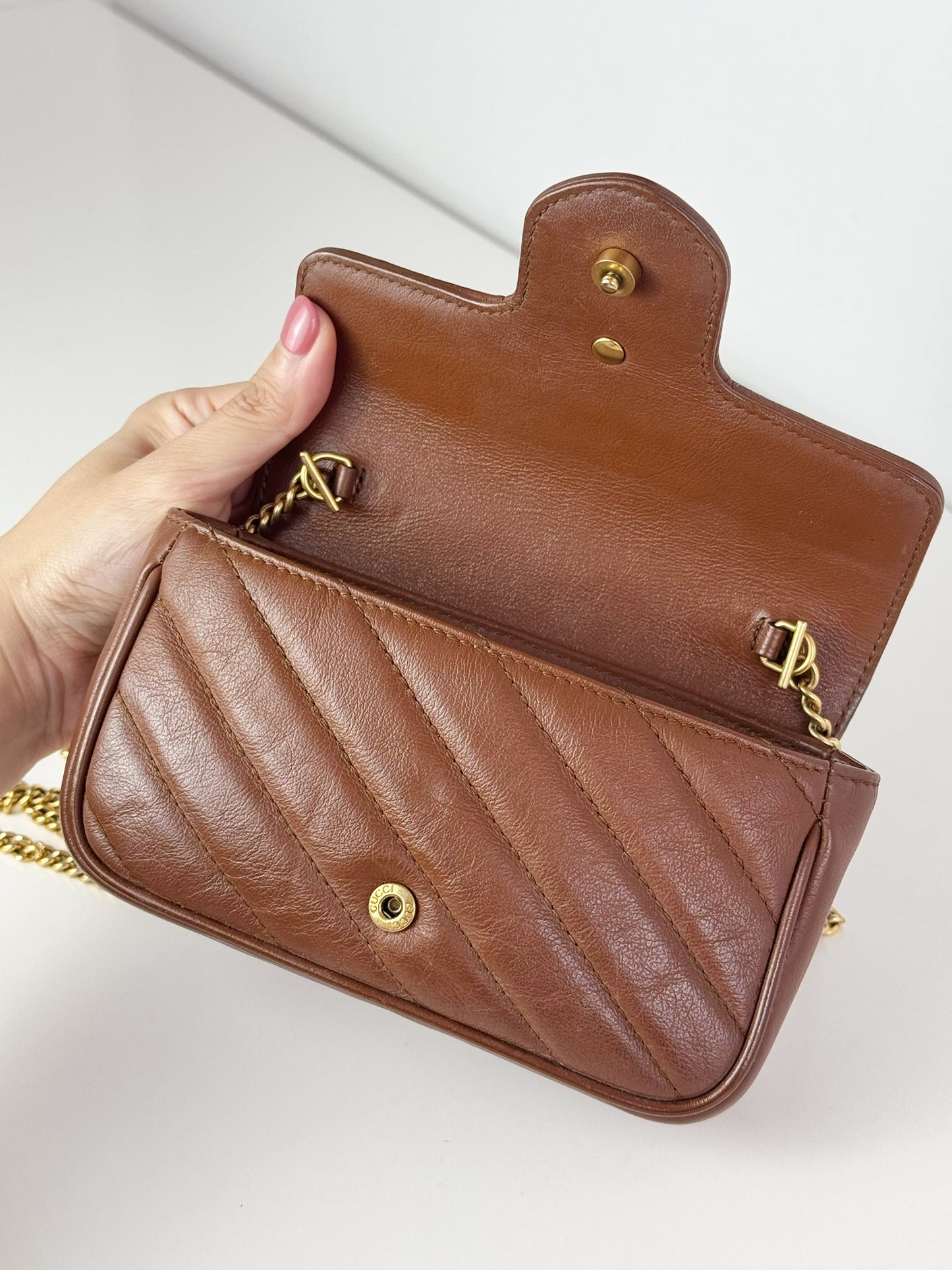 Gucci Vintage Super Mini Marmont Shoulder Crossbody Bag