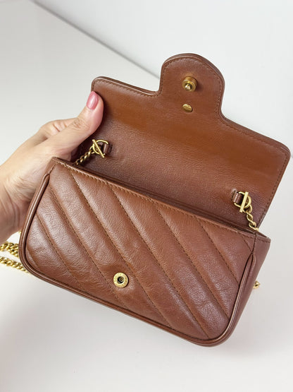 Gucci Vintage Super Mini Marmont Shoulder Crossbody Bag