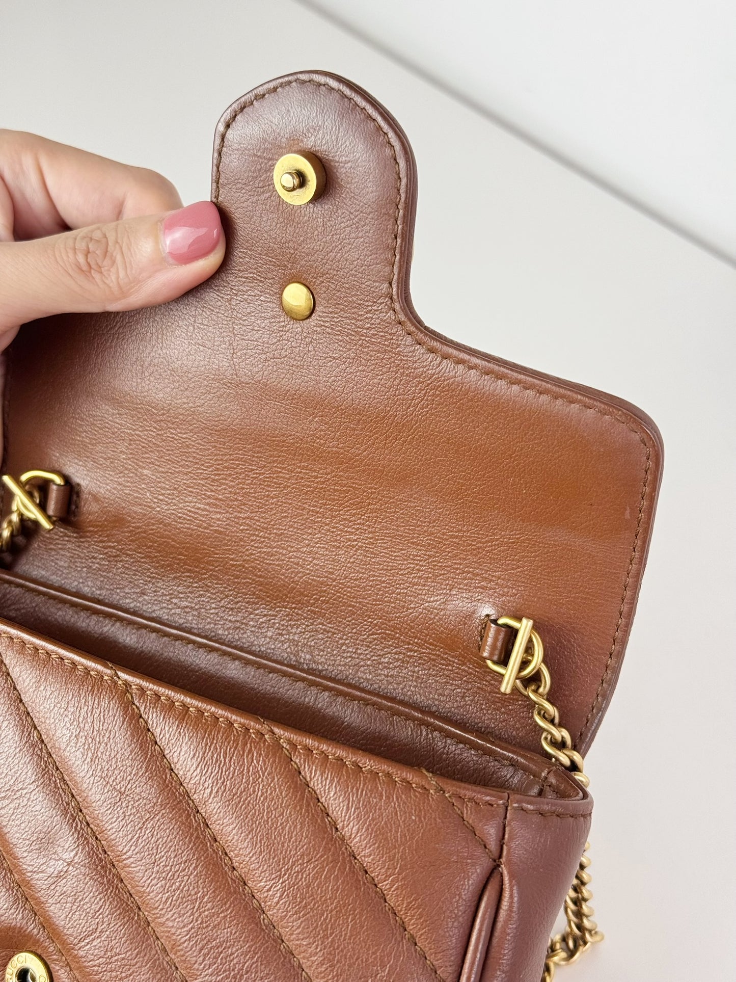 Gucci Vintage Super Mini Marmont Shoulder Crossbody Bag