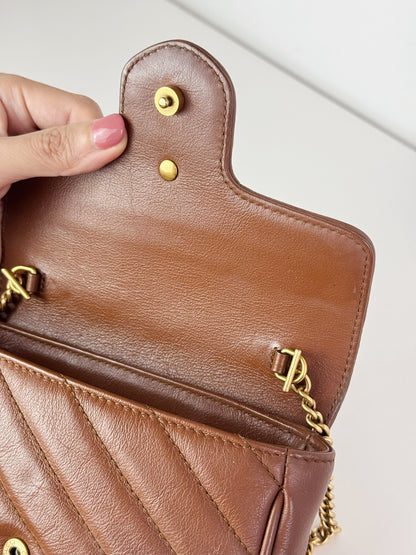 Gucci Vintage Super Mini Marmont Shoulder Crossbody Bag