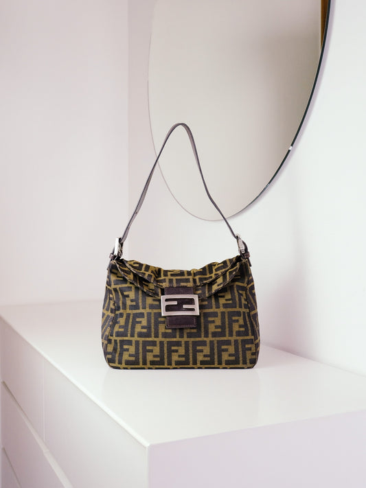 Fendi Vintage Zucca Mini Baguette Shoulder Bag