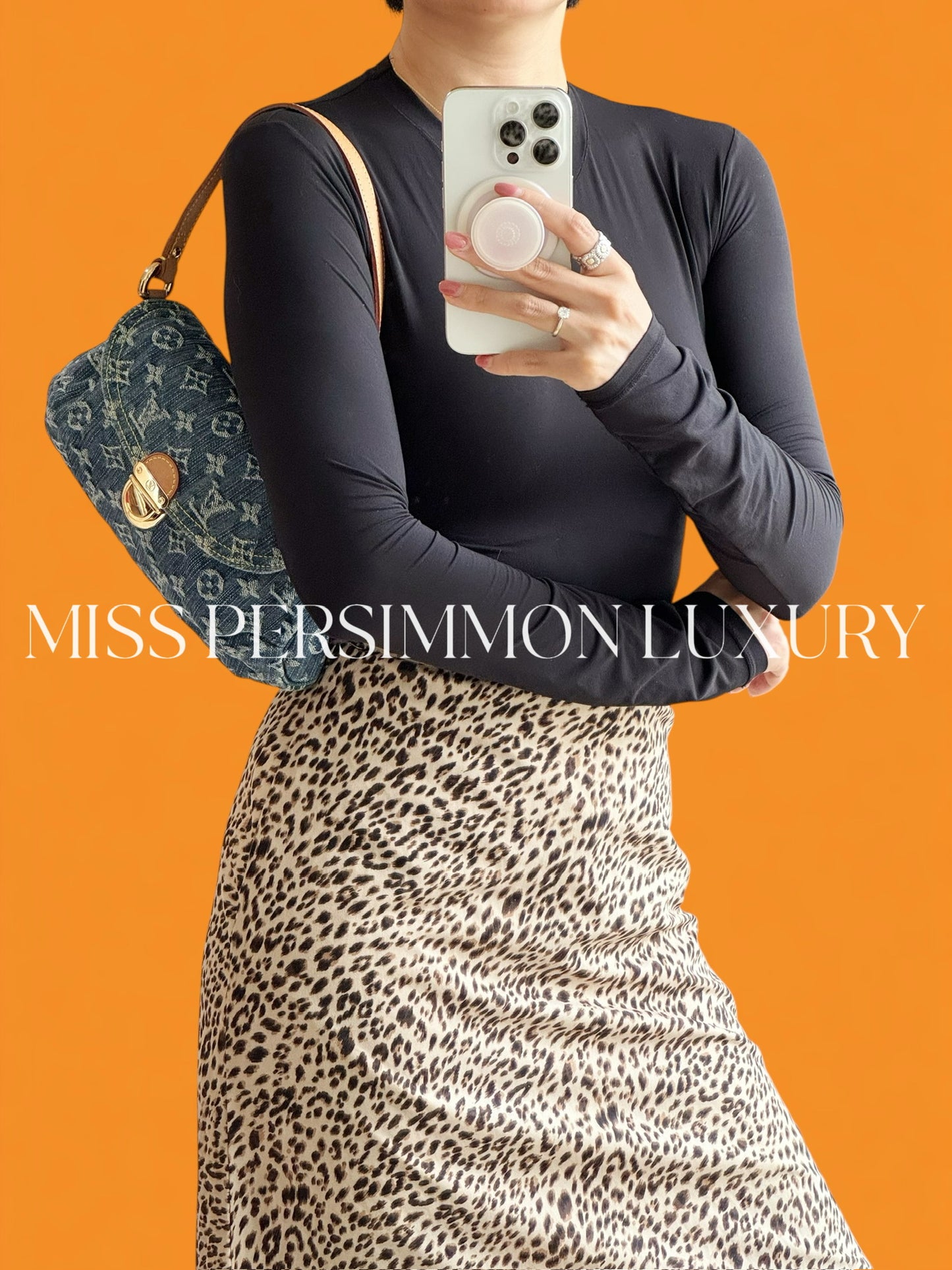 Louis Vuitton Denim Pleaty Mini One Shoulder Handbag