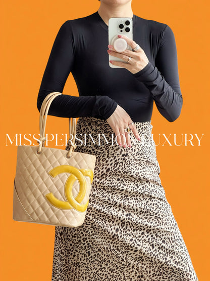 Chanel Vintage Cambon Shoulder Tote Bag