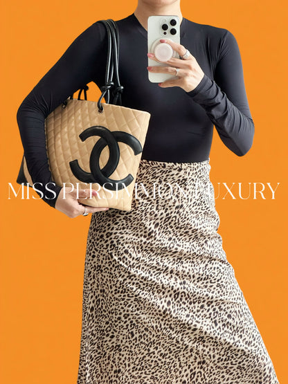 Chanel Vintage Cambon Tote Shoulder Bag