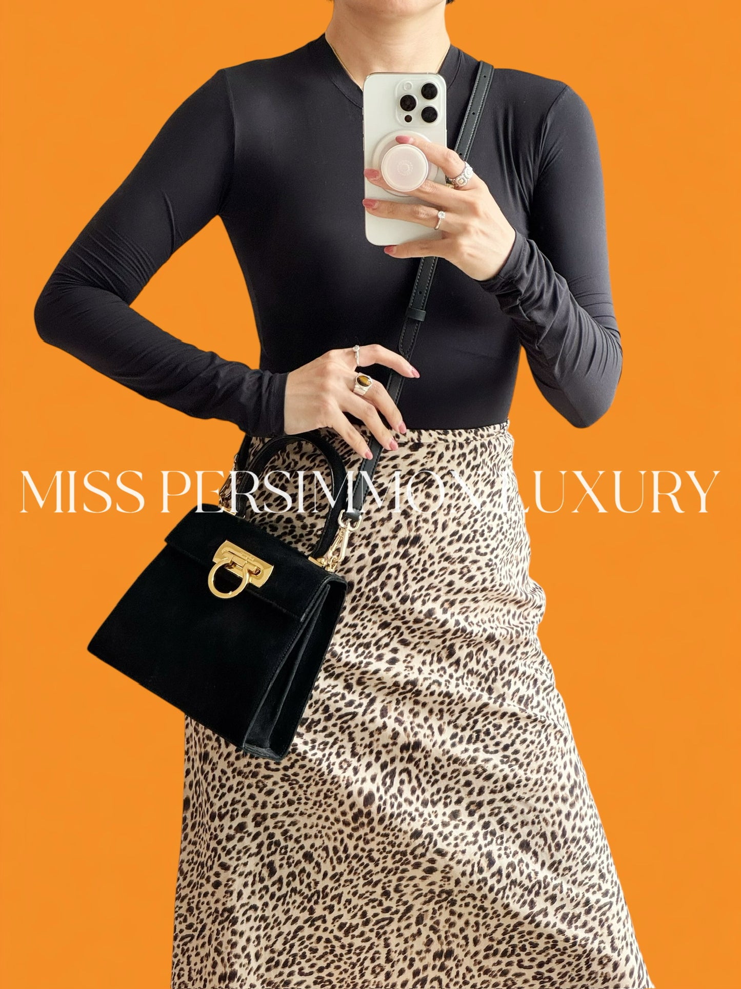 Salvatore Ferragamo Vintage Velvet Gancini Handbag Crossbody Bag