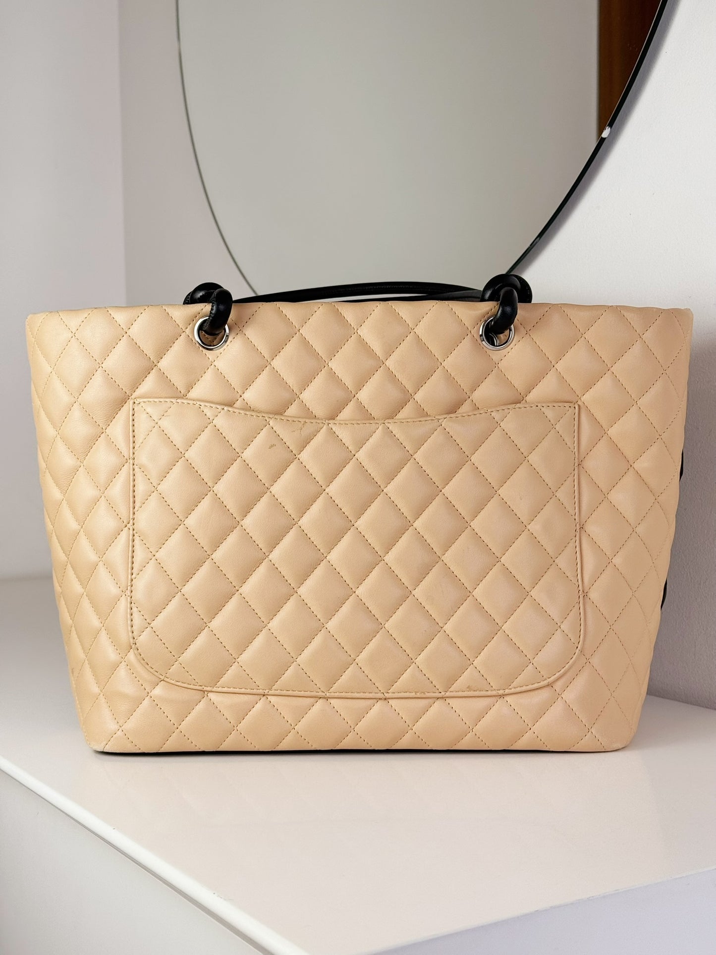 Chanel Vintage Cambon Tote Shoulder Bag