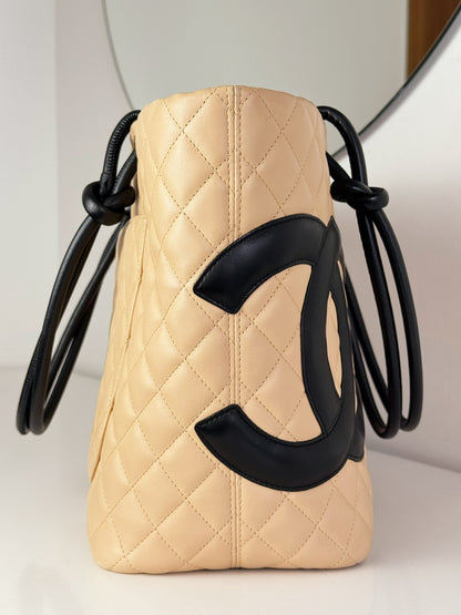 Chanel Vintage Cambon Tote Shoulder Bag