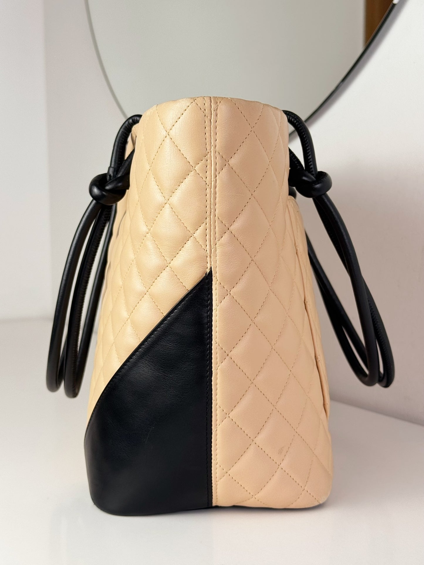 Chanel Vintage Cambon Tote Shoulder Bag