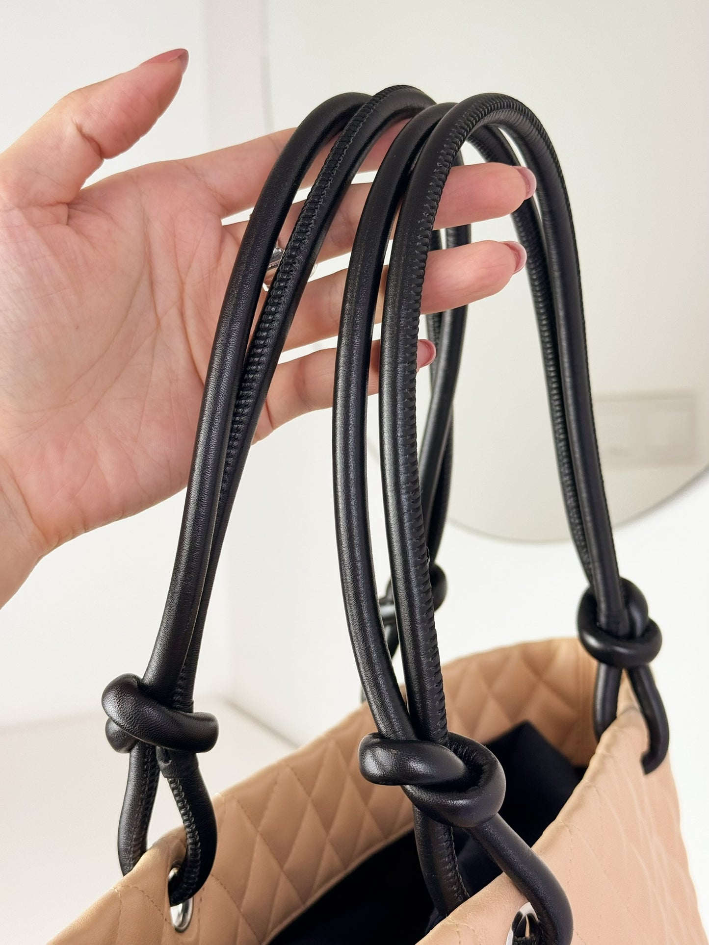 Chanel Vintage Cambon Tote Shoulder Bag