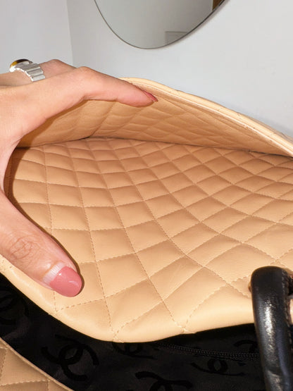 Chanel Vintage Cambon Tote Shoulder Bag