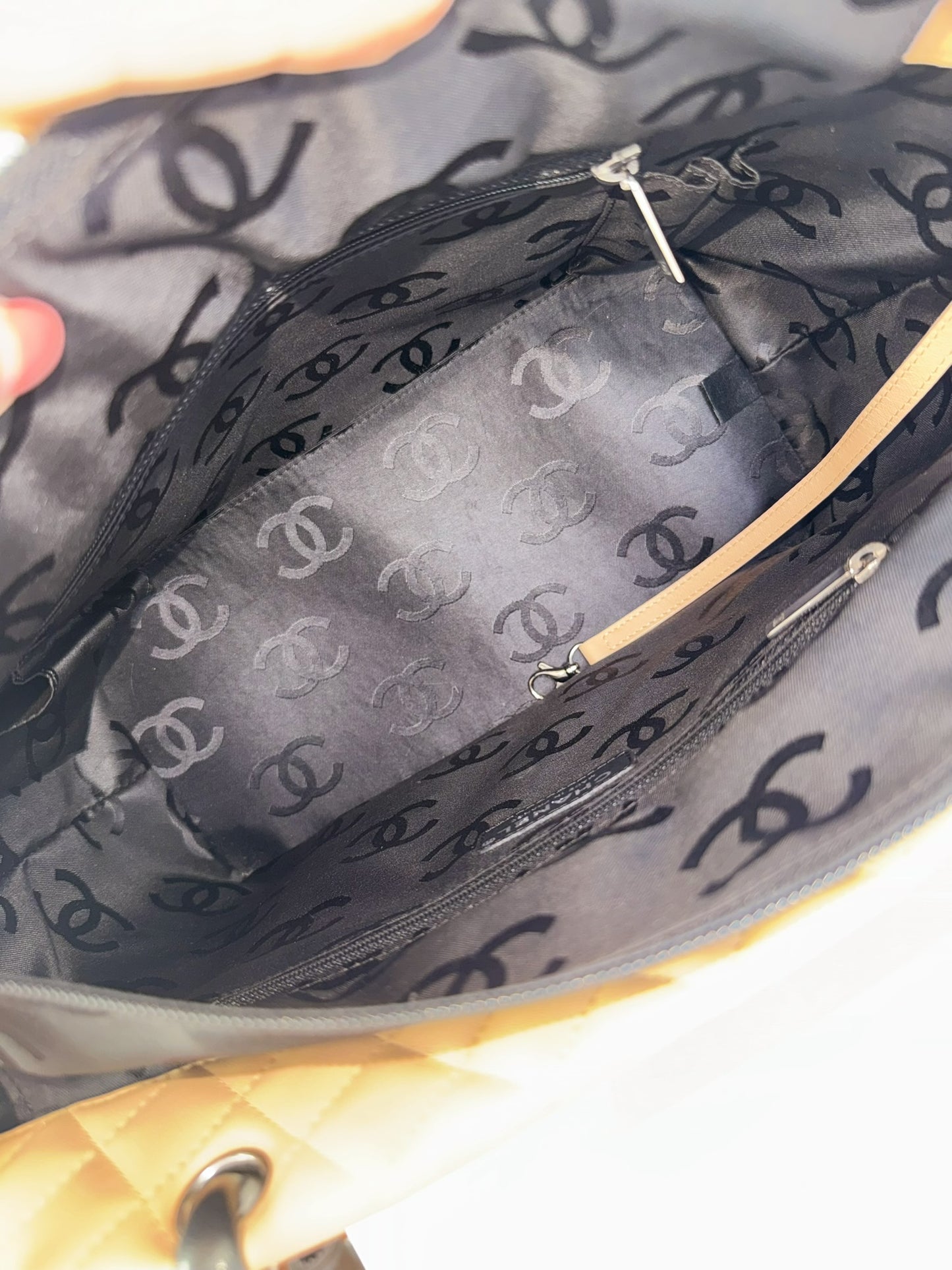 Chanel Vintage Cambon Tote Shoulder Bag