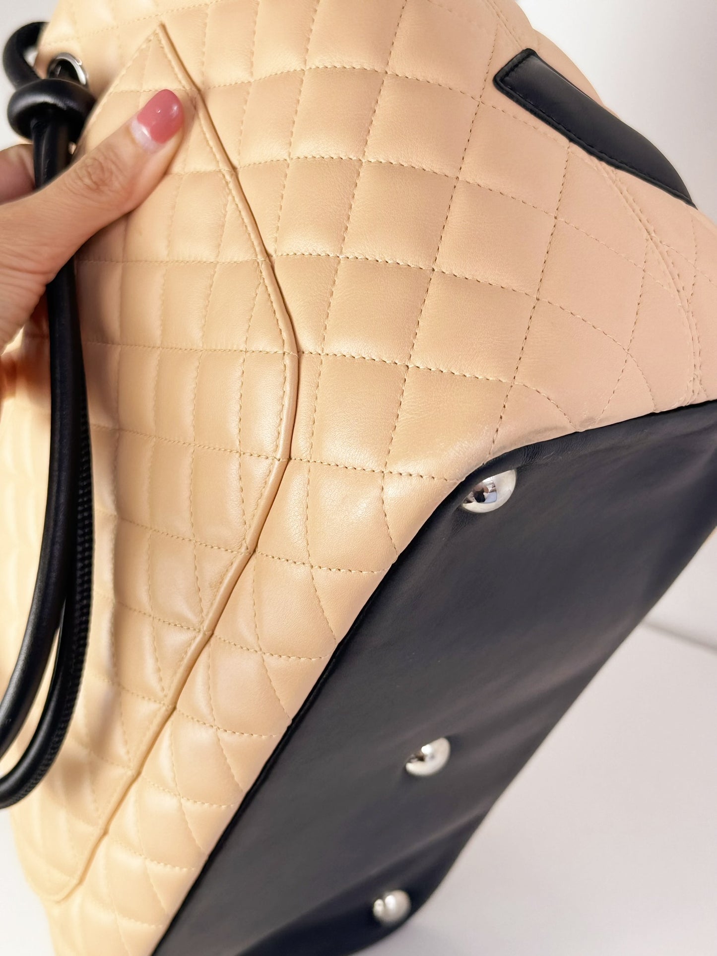 Chanel Vintage Cambon Tote Shoulder Bag