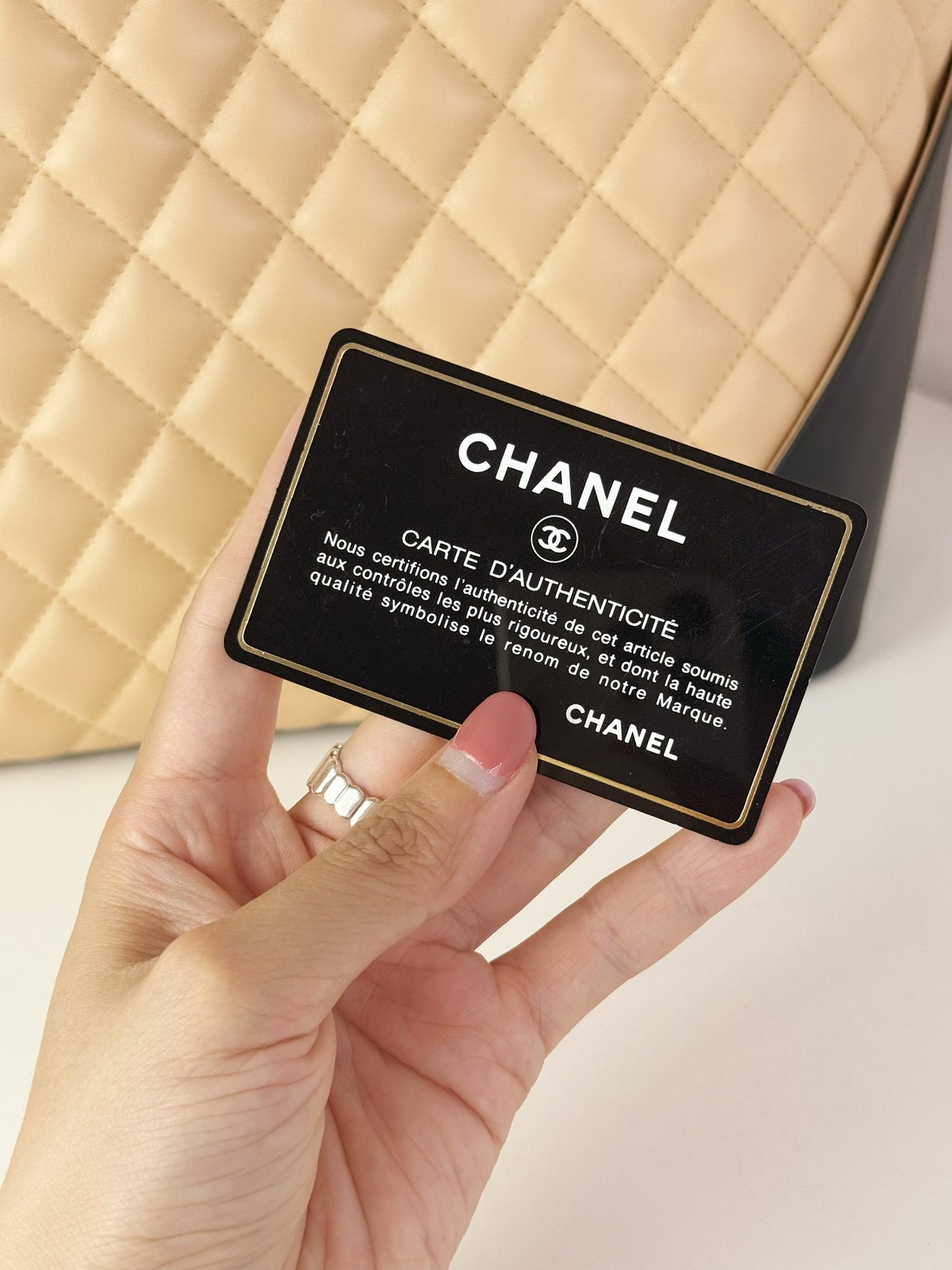 Chanel Vintage Cambon Tote Shoulder Bag