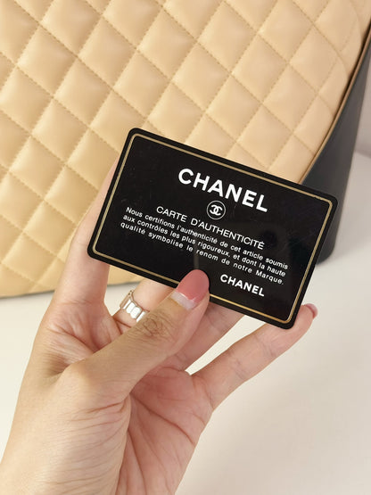 Chanel Vintage Cambon Tote Shoulder Bag
