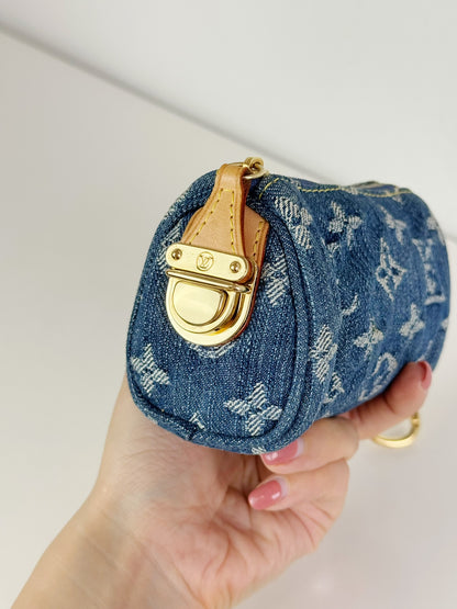 Louis Vuitton Denim Speedy Trousse Truth PM Pouch