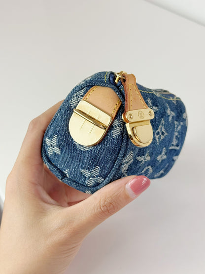 Louis Vuitton Denim Speedy Trousse Truth PM Pouch
