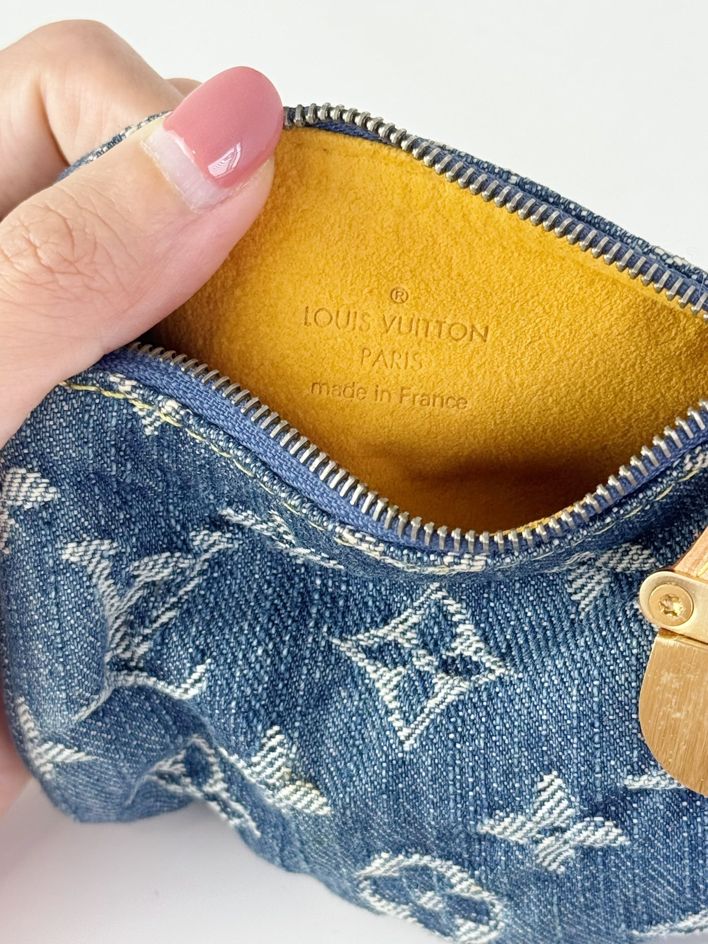 Louis Vuitton Denim Speedy Trousse Truth PM Pouch