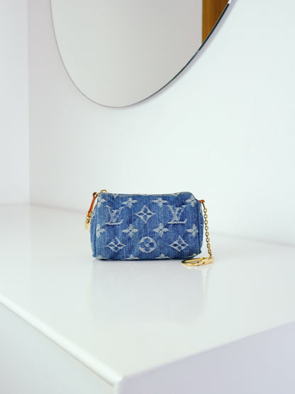 Louis Vuitton Denim Speedy Trousse Truth PM Pouch