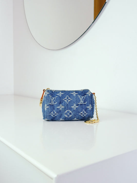 Louis Vuitton Denim Speedy Trousse Truth PM Pouch