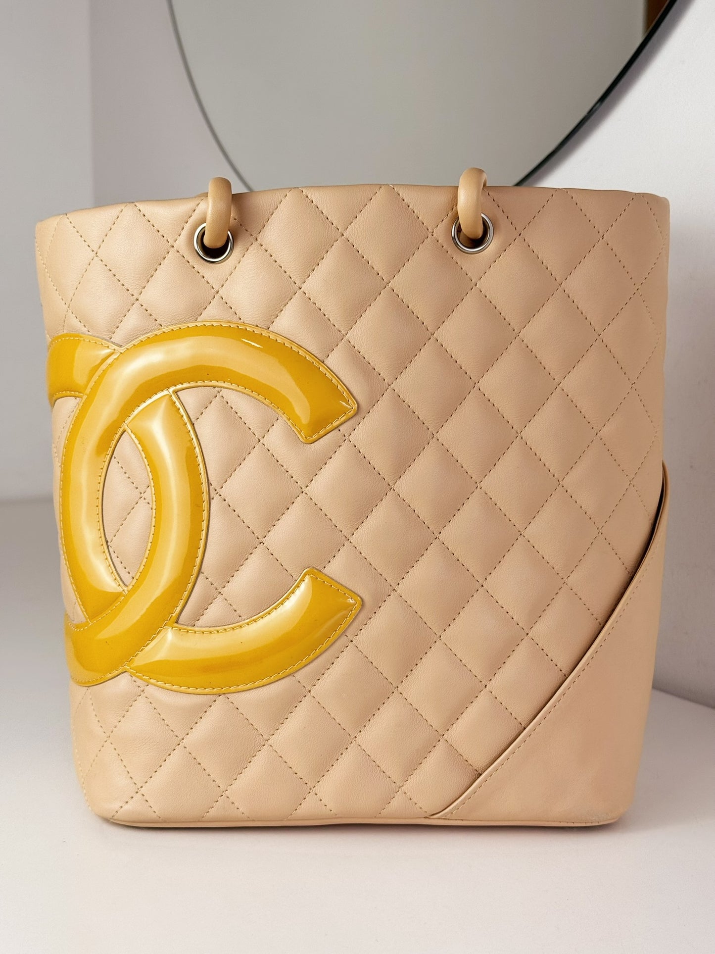 Chanel Vintage Cambon Shoulder Tote Bag