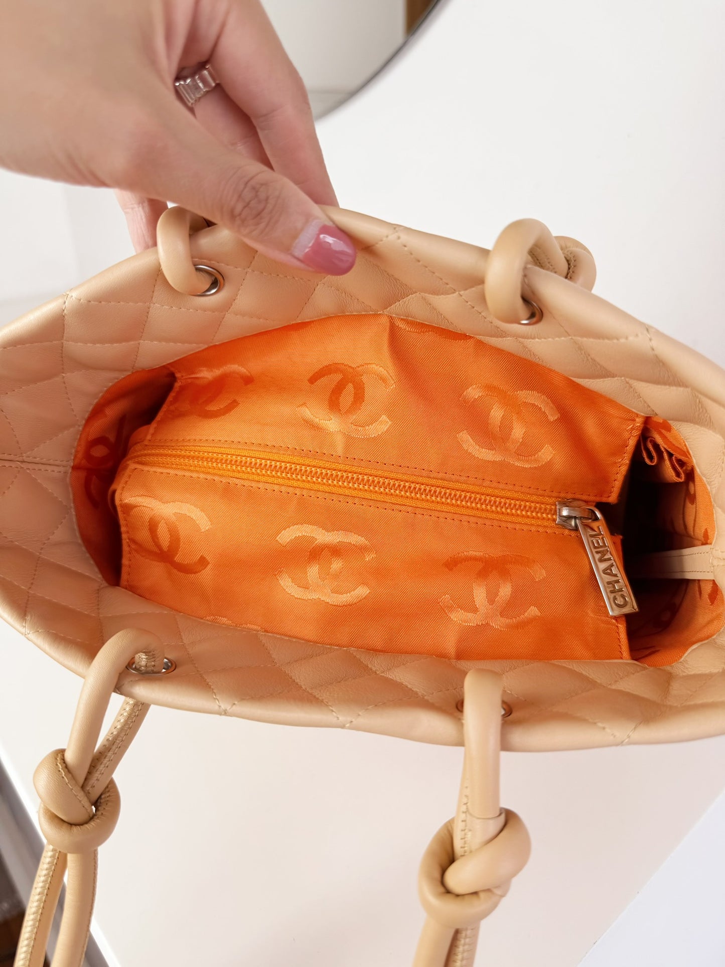 Chanel Vintage Cambon Shoulder Tote Bag