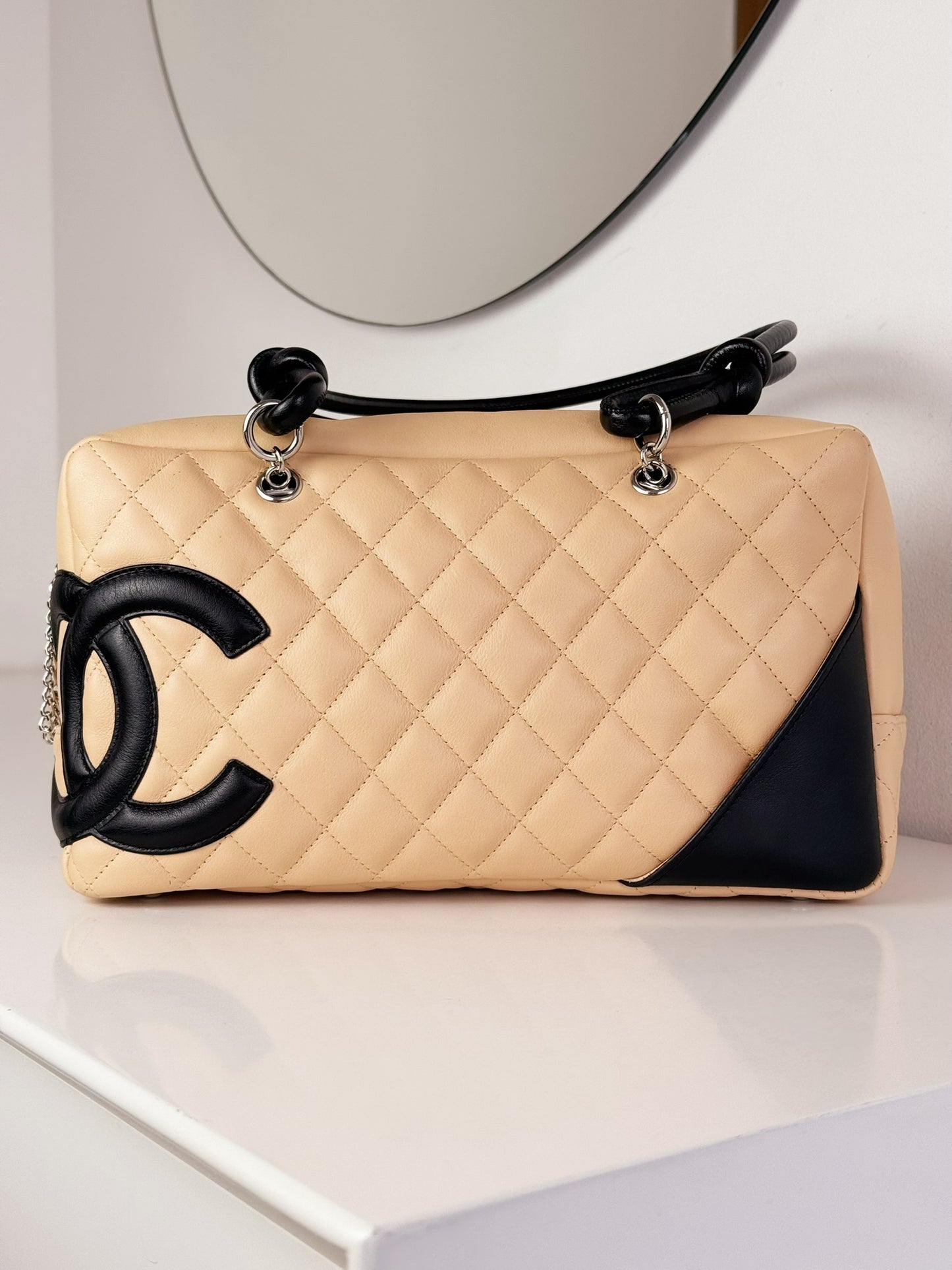 Chanel Vintage Cambon Bowling Shoulder Bag