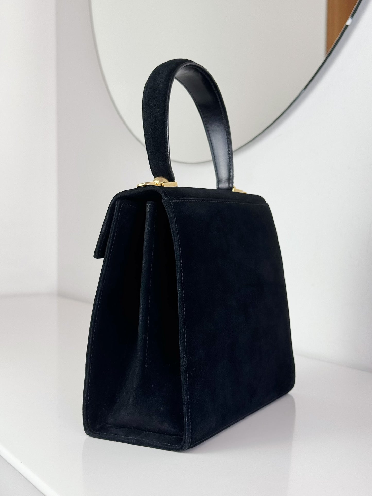 Salvatore Ferragamo Vintage Velvet Gancini Handbag Crossbody Bag