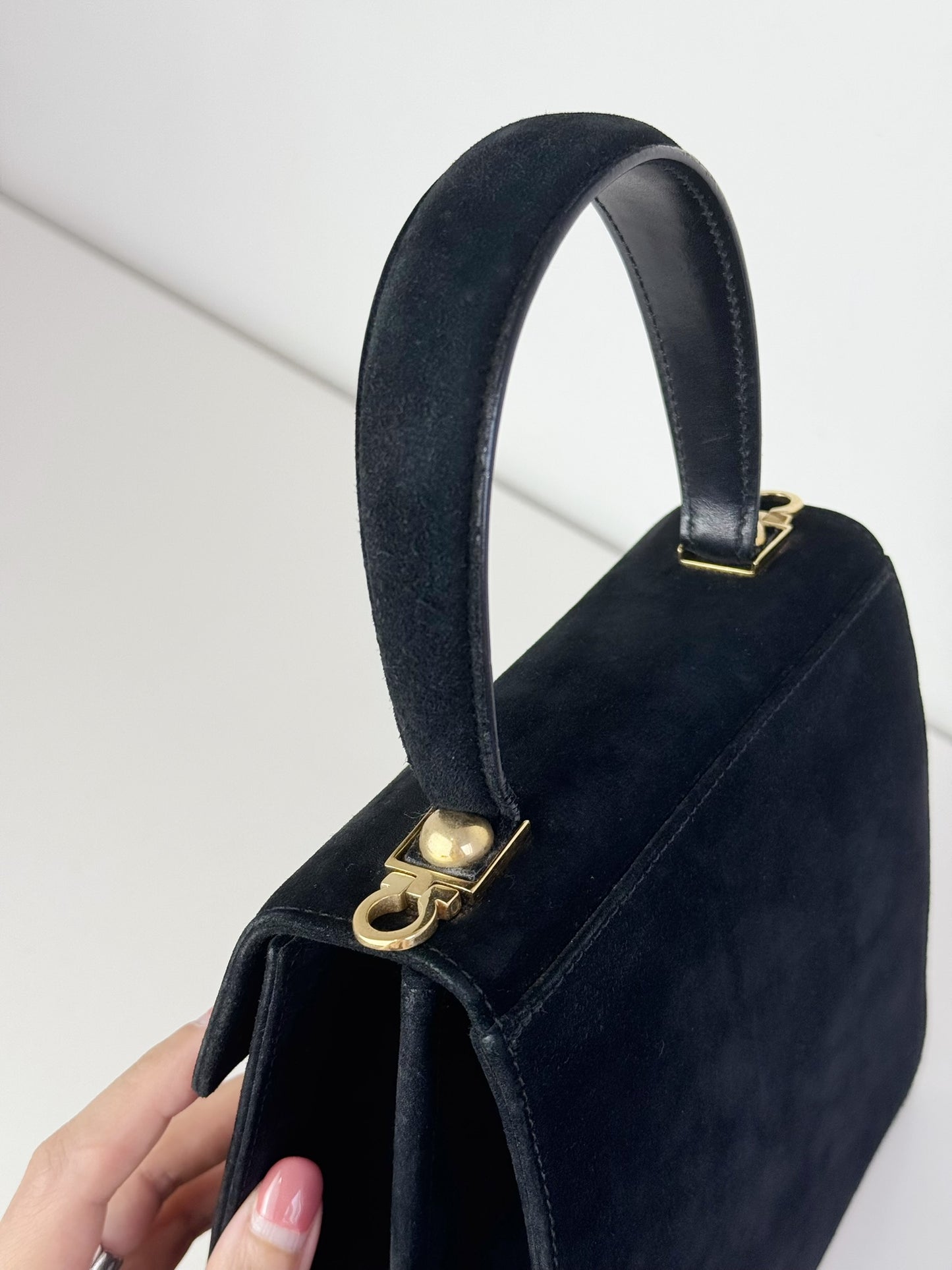 Salvatore Ferragamo Vintage Velvet Gancini Handbag Crossbody Bag