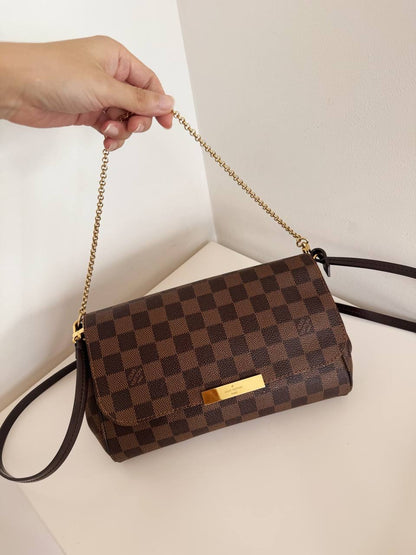 Louis Vuitton Vintage Damier Favorite Shoulder Crossbody Bag