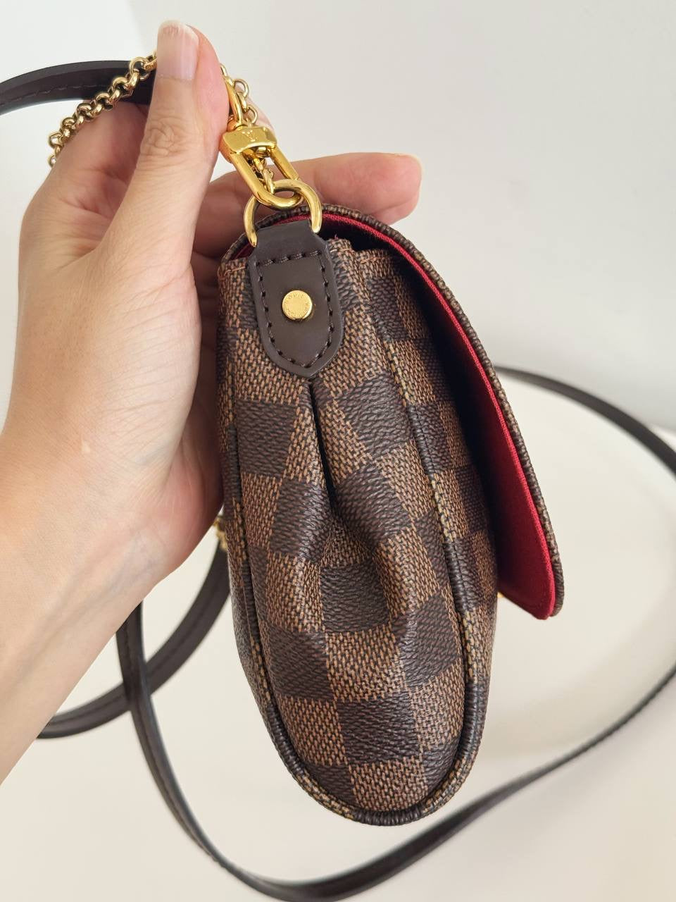 Louis Vuitton Vintage Damier Favorite Shoulder Crossbody Bag