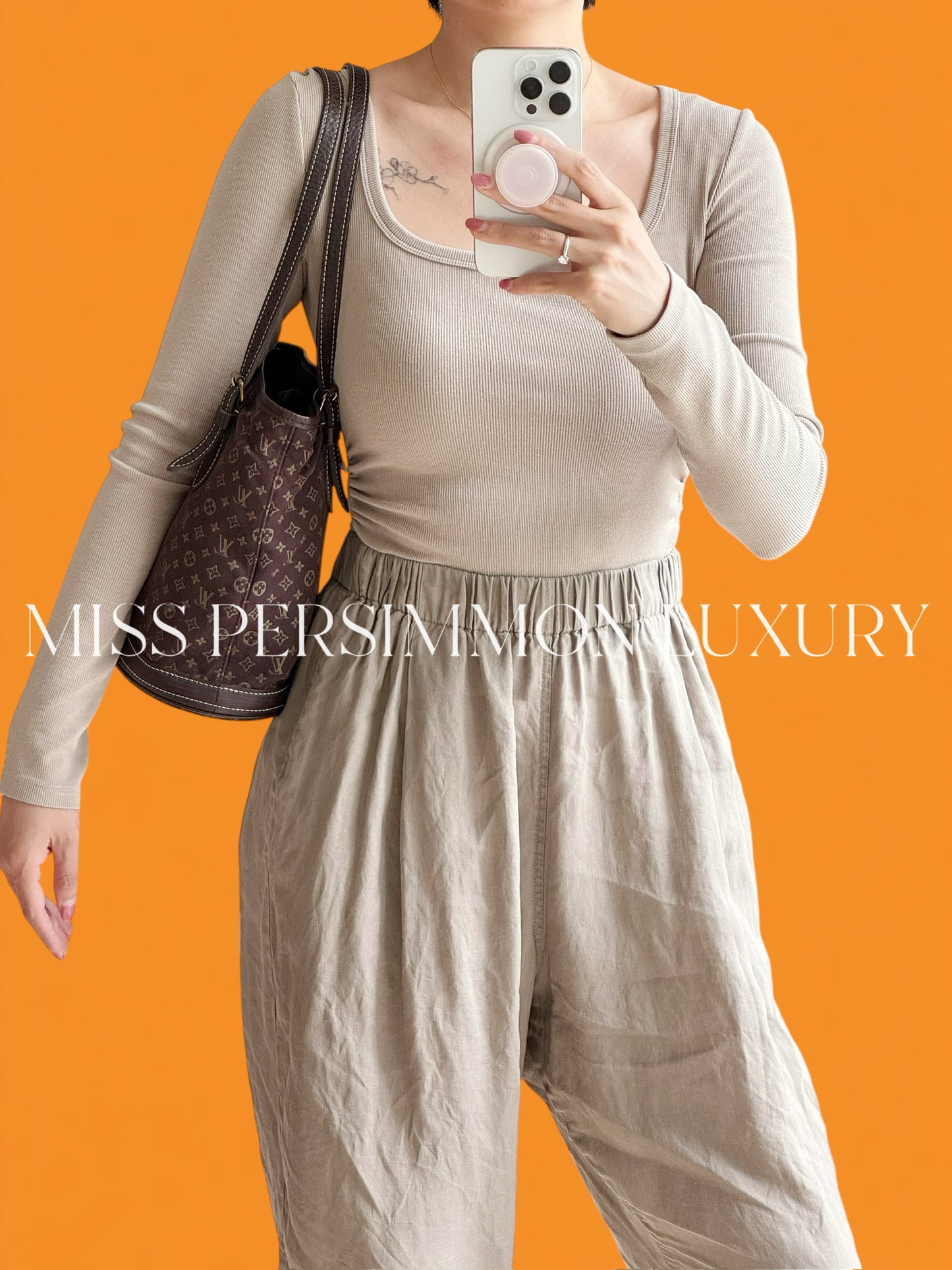 Louis Vuitton Vintage Monomini Idylle Marais Bucket Tote Shoulder Bag
