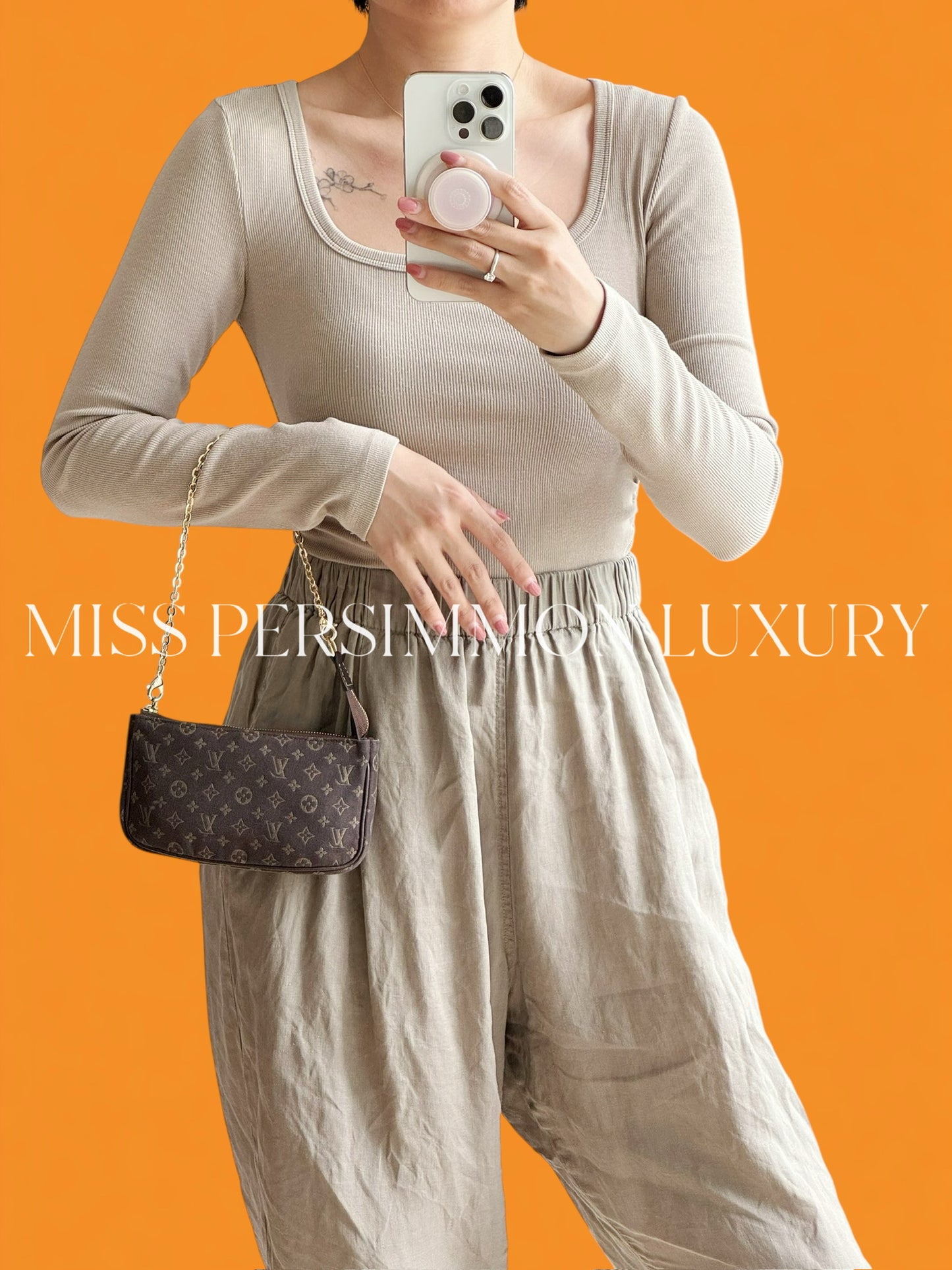 Louis Vuitton Vintage Monomini Idylle Marais Bucket Tote Shoulder Bag