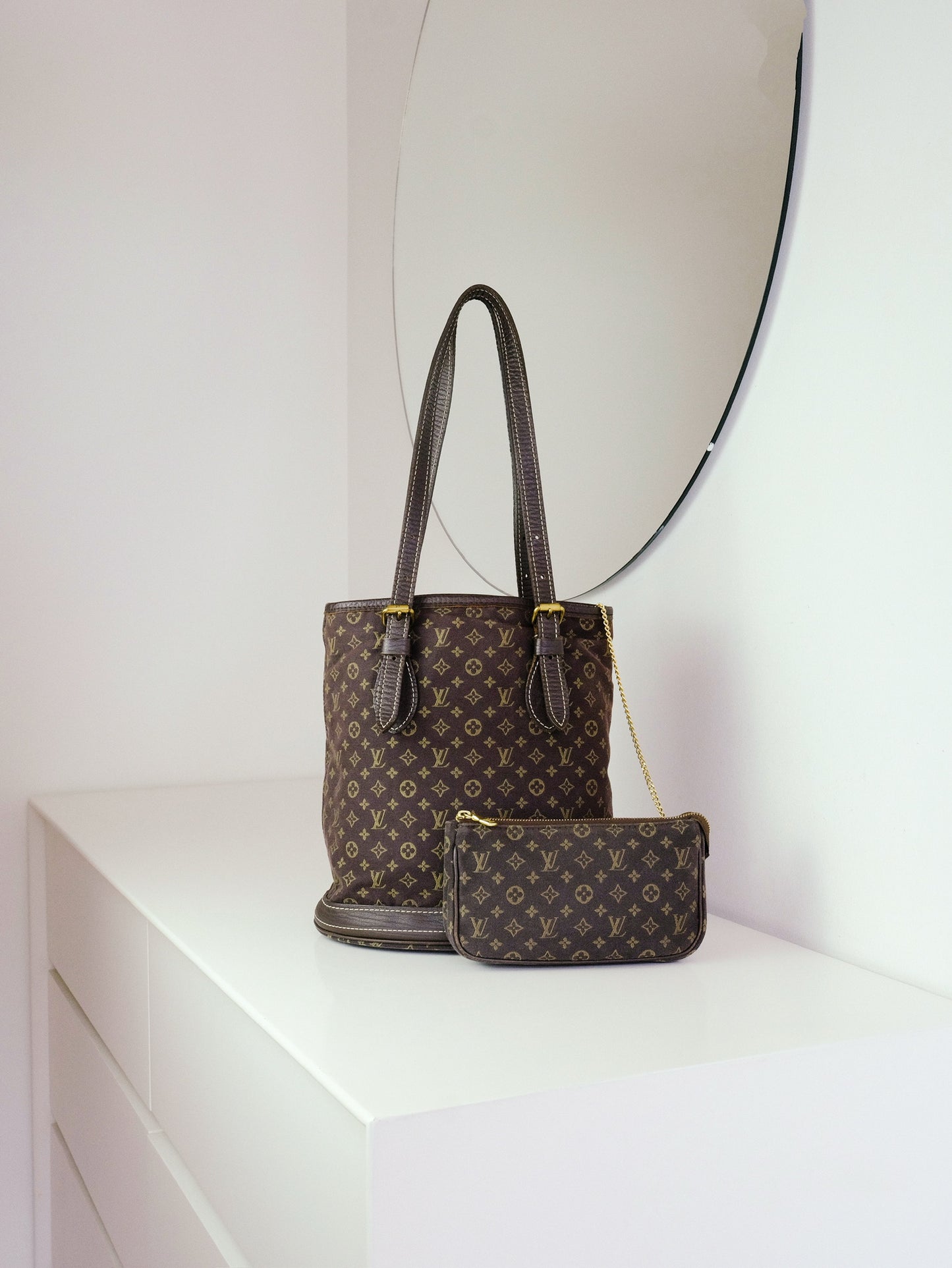 Louis Vuitton Vintage Monomini Idylle Marais Bucket Tote Shoulder Bag