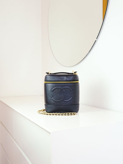 Chanel Vintage Caviar Vanity Crossbody Bag