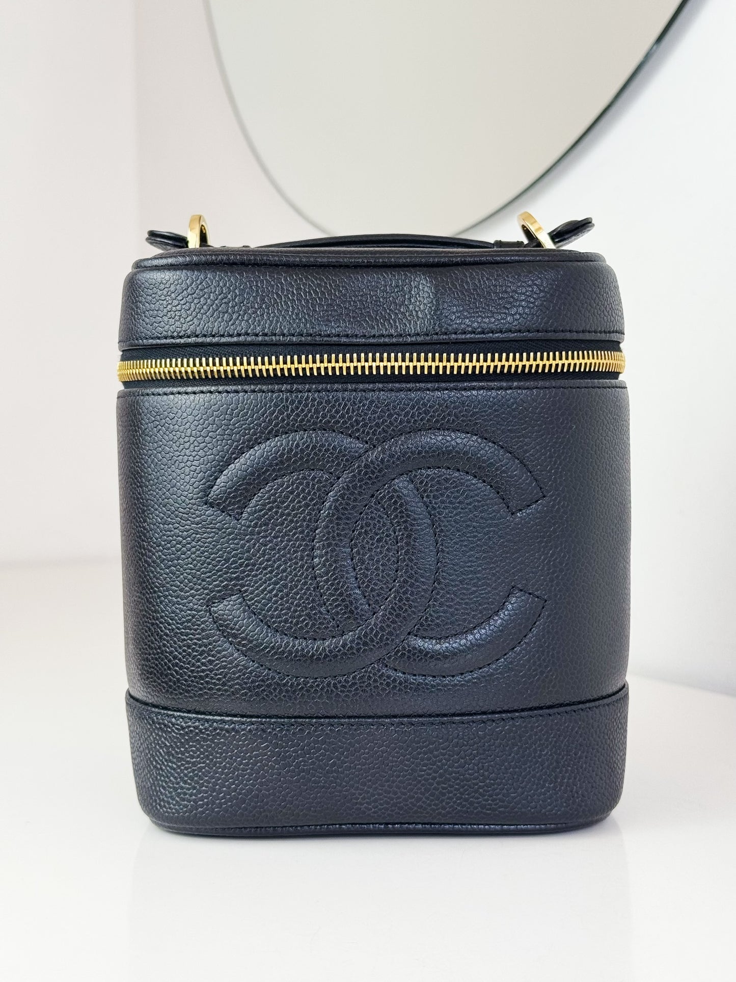 Chanel Vintage Caviar Vanity Crossbody Bag