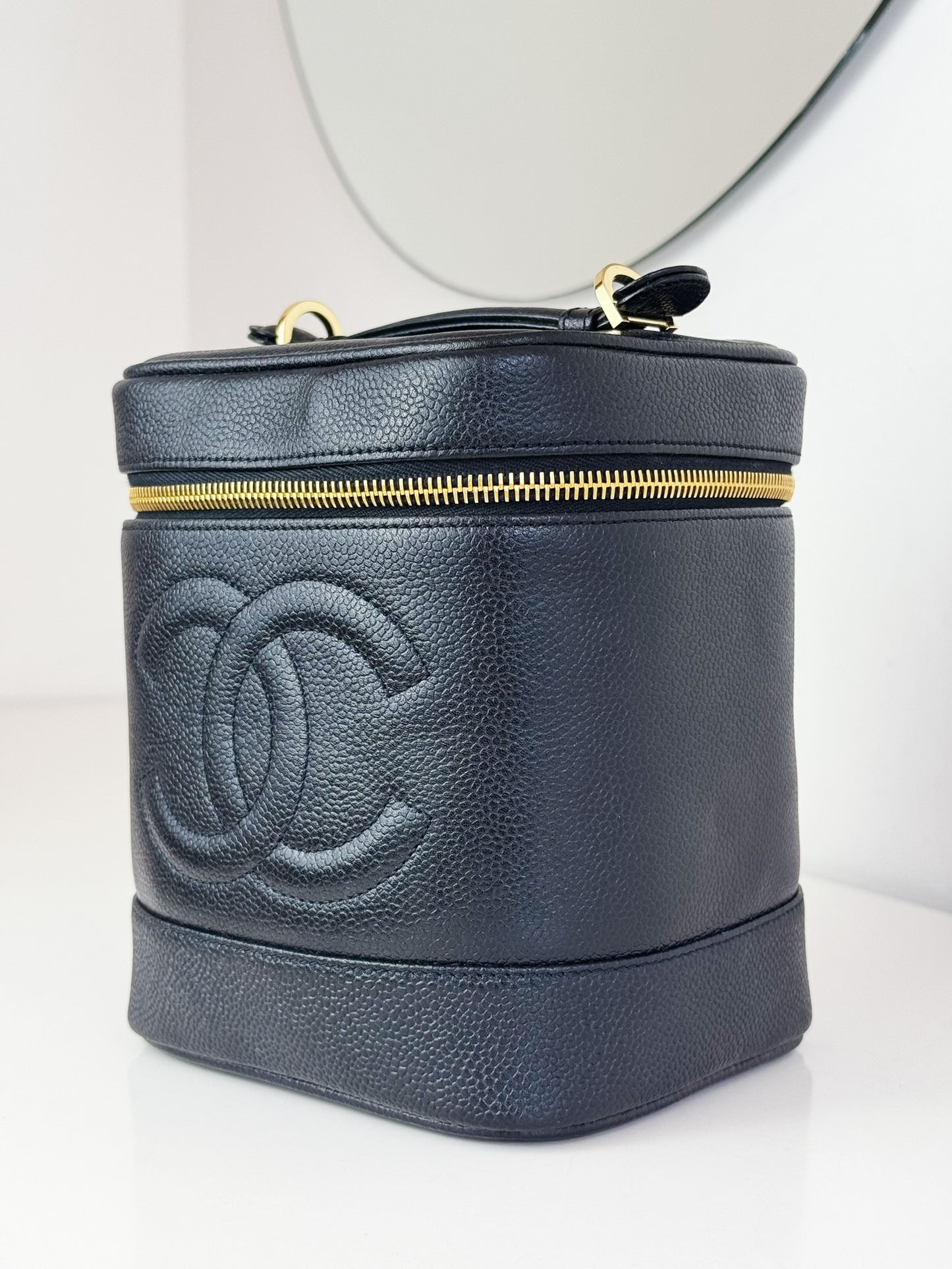 Chanel Vintage Caviar Vanity Crossbody Bag